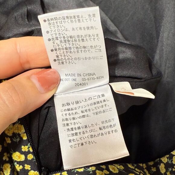 Eimy Istoire Stormi Flower Long Sleeve Midi Dress in Black M NWT - Picture 14 of 16